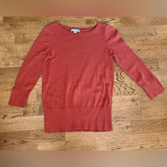 LOFT Tops - LOFT Crew Neck Pullover Burnt Orange Sweater Size XS.